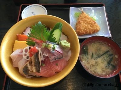 道の駅ちくら潮風王国のはな房の海鮮丼